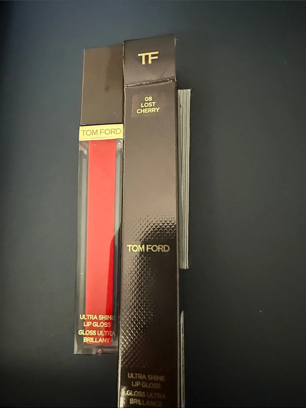 Tom Ford Lip Gloss in Bright Red with Gold Accents